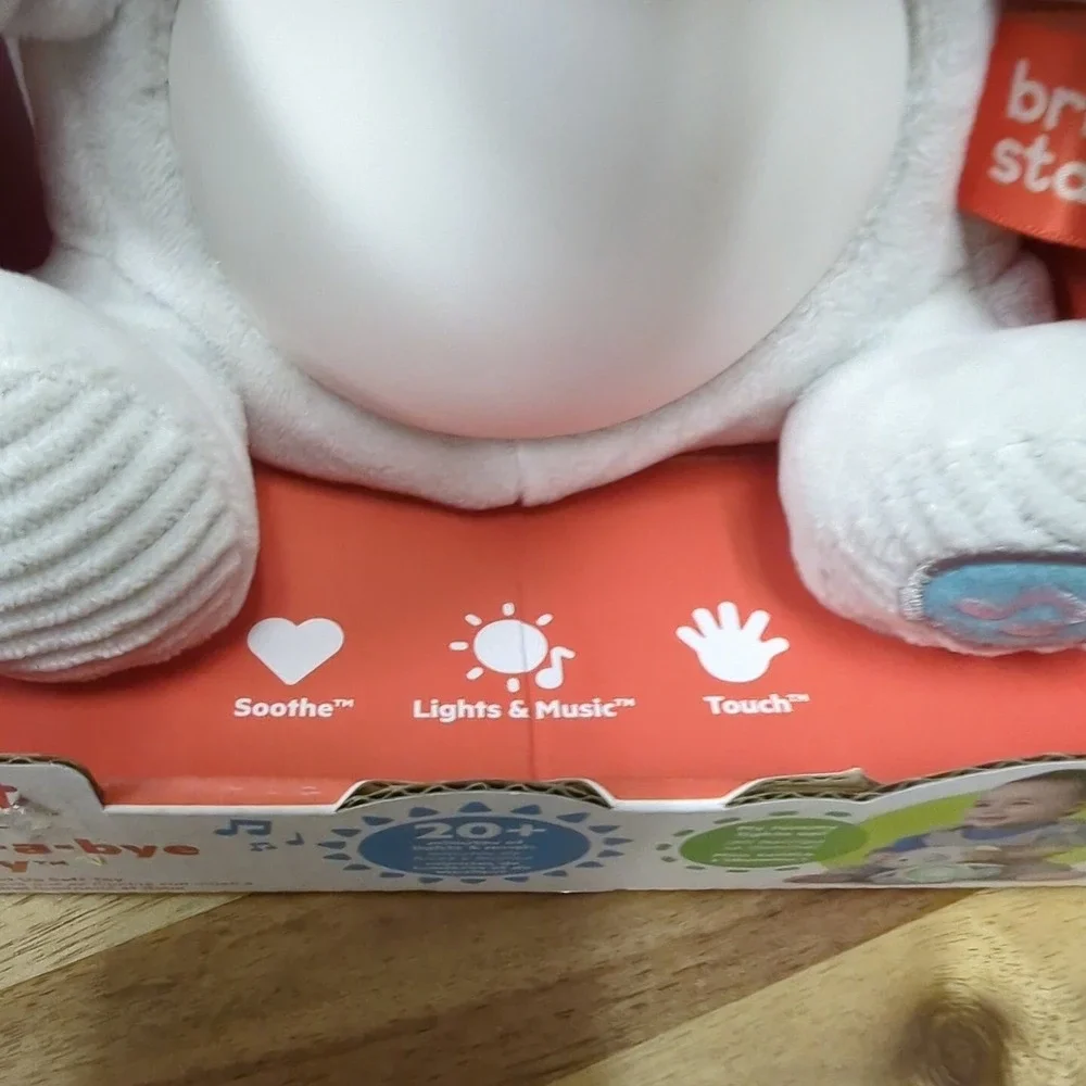 Bright Starts Hug-a-Bye Baby Elephant Stuffed Animal Musical‎ Light Up Soft Toy